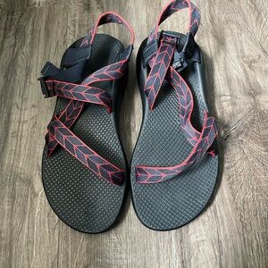 Chaco Black and Red Sandals